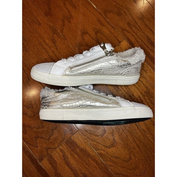 Vintage Havana Gold Star Sneaker Size 7 Snake print Fur Rim - Picture 5 of 8